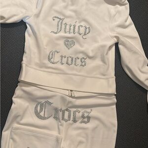 Juicy Couture White Track Pants & Joggers